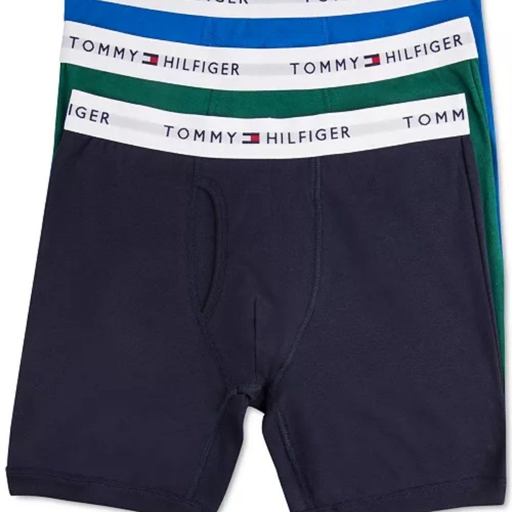Tommy Hilfiger Men's 3-Pack Classic Cotton Boxer Briefs Multi Color Small NWT